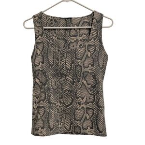 Zara Snake Print Top in Black and‎ Cream
